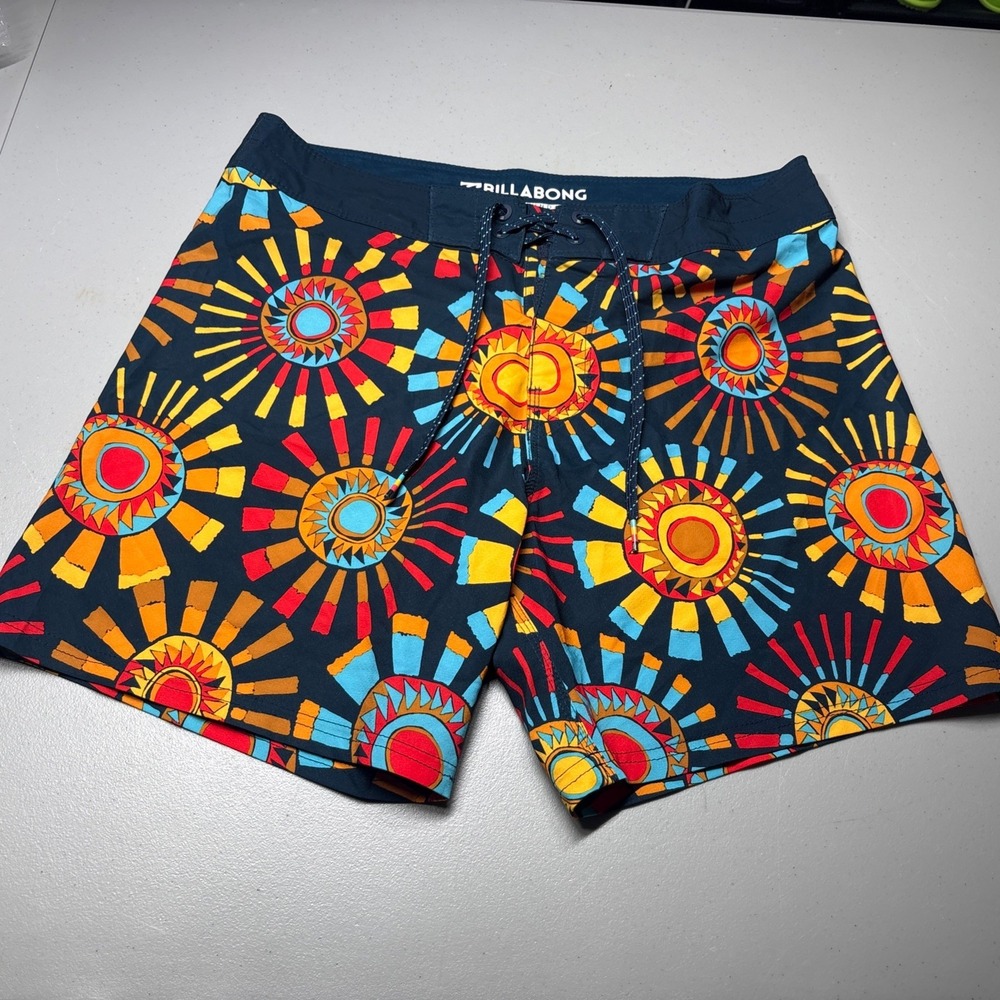 Billabong Airlite Sundays Mens 31 Aztec Geometric Southwestern Board Shorts